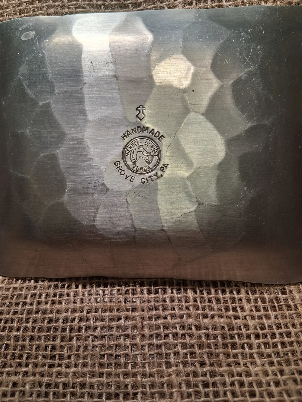 Vintage Mid-Century Wendell August Forge Hand-Wrought Aluminum Thistle Tray